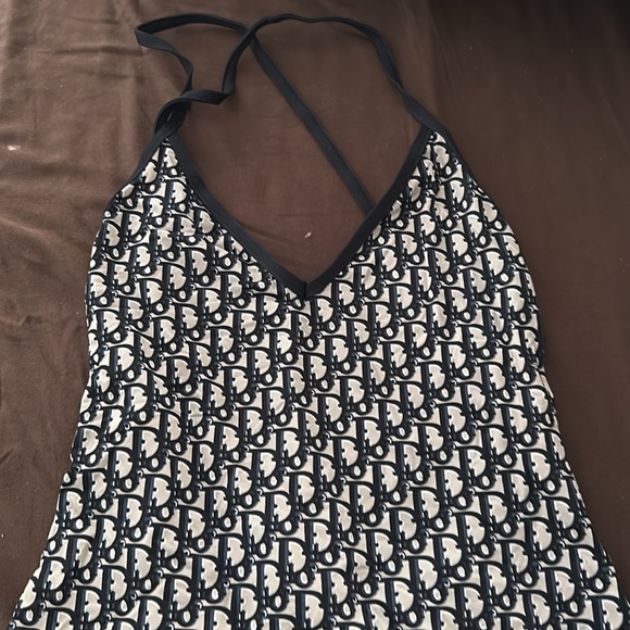 Dior One-Piece Swimsuit Blue Oblique Technical Fabric - Picture 9 of 13